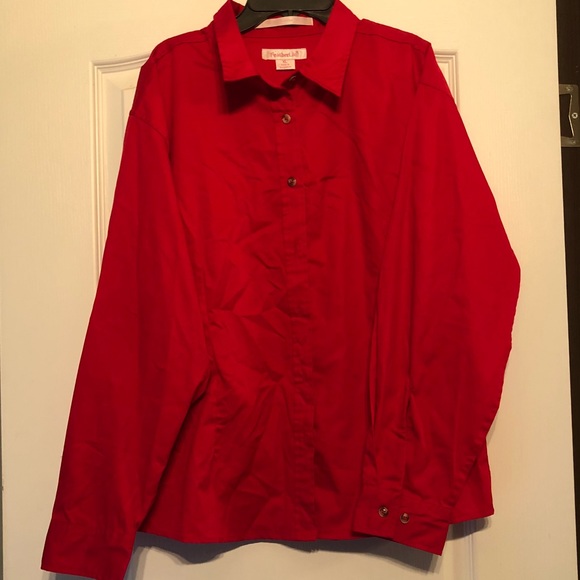 Red Button Down - Picture 2 of 3